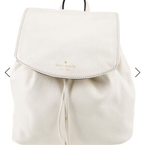 Kate Spade White Leather Backpack